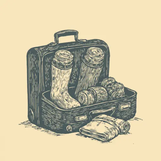 Как упаковать носки в чемодан максимально компактно и быстро?