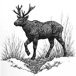 Как понять, каким образом бегает лось по глубокому снегу?